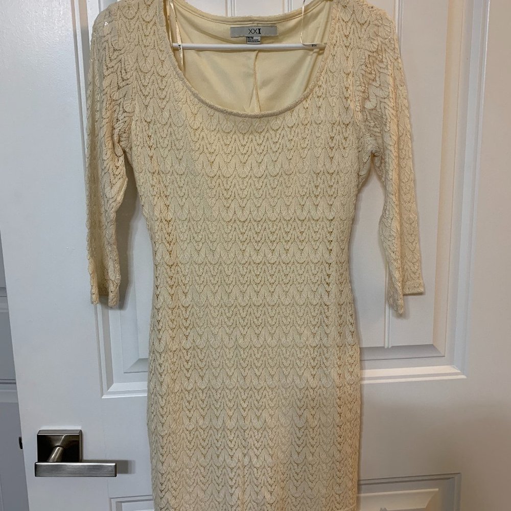 Beige Lace Dress